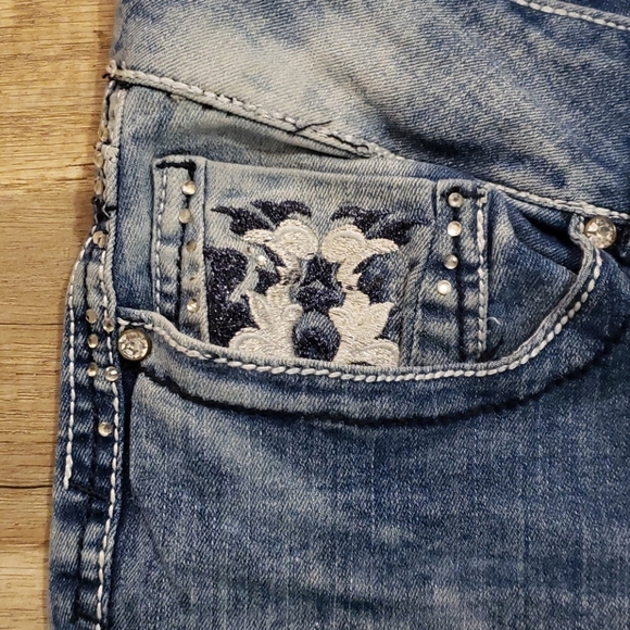 LADIES BODY CENTRAL EMBELLISHED JEANS SIZE 15 - Picture 4 of 16
